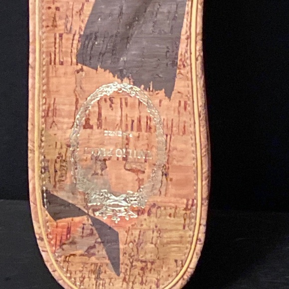 Emilio Pucci Beige Patent Leather Cork Wedge Slide Slip-on Sandals sz 40 Italy - Picture 4 of 11